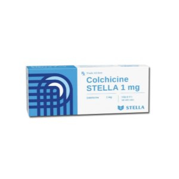Thuốc trị gout Colchicin Stella 1mg (2 vỉ x 10 viên/hộp)